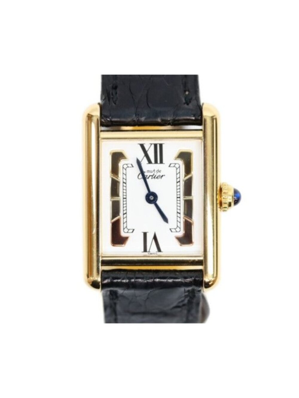 Cartier Trinity Dial Must Tank SM Vermeil Leather Quartz